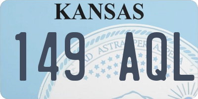 KS license plate 149AQL