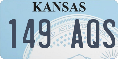 KS license plate 149AQS