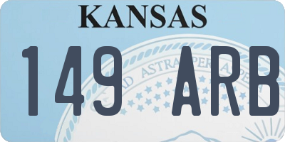 KS license plate 149ARB