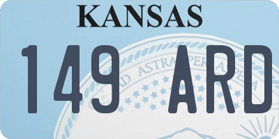 KS license plate 149ARD