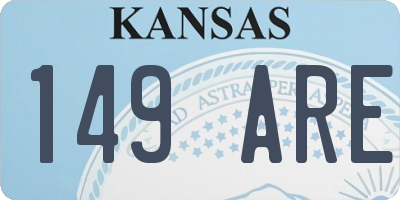 KS license plate 149ARE