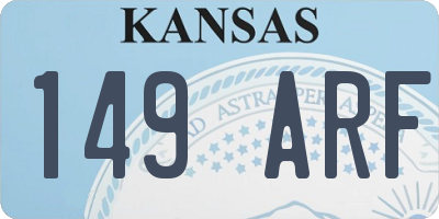 KS license plate 149ARF