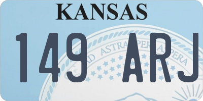 KS license plate 149ARJ
