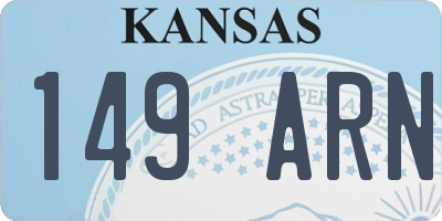KS license plate 149ARN