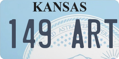 KS license plate 149ART