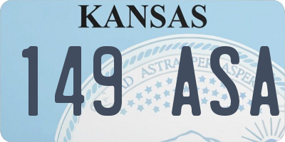 KS license plate 149ASA