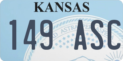 KS license plate 149ASC