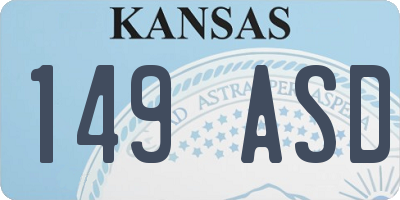 KS license plate 149ASD