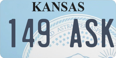 KS license plate 149ASK