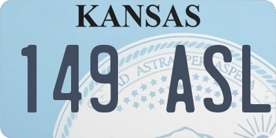 KS license plate 149ASL