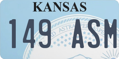 KS license plate 149ASM