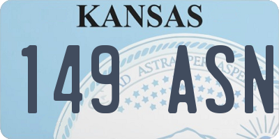 KS license plate 149ASN