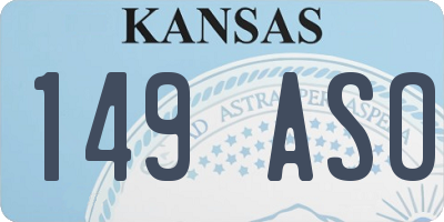 KS license plate 149ASO
