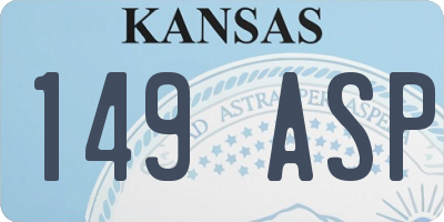 KS license plate 149ASP