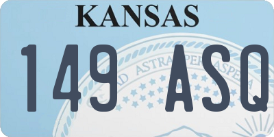 KS license plate 149ASQ
