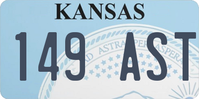KS license plate 149AST