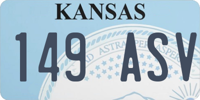 KS license plate 149ASV