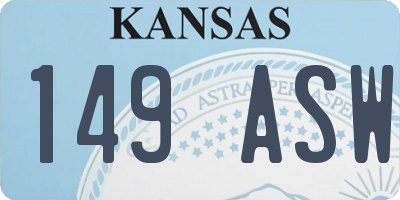 KS license plate 149ASW