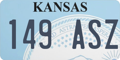 KS license plate 149ASZ