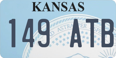 KS license plate 149ATB