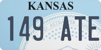 KS license plate 149ATE
