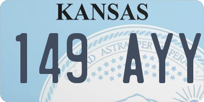 KS license plate 149AYY