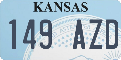 KS license plate 149AZD