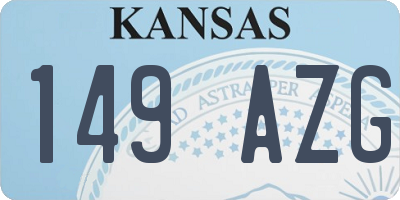 KS license plate 149AZG