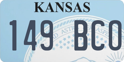 KS license plate 149BCO
