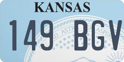 KS license plate 149BGV