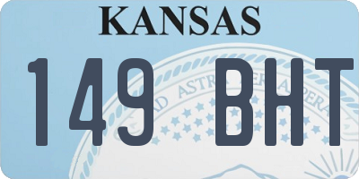 KS license plate 149BHT