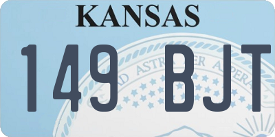 KS license plate 149BJT