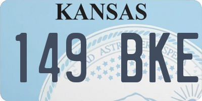 KS license plate 149BKE