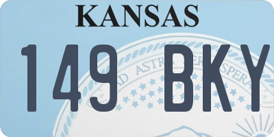 KS license plate 149BKY