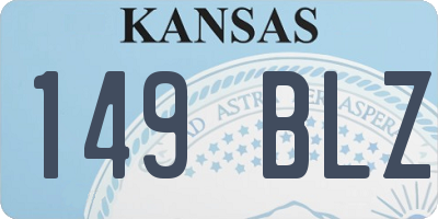 KS license plate 149BLZ