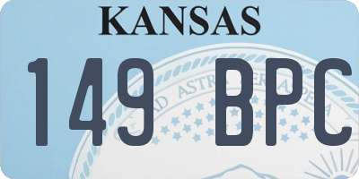 KS license plate 149BPC