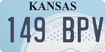 KS license plate 149BPV