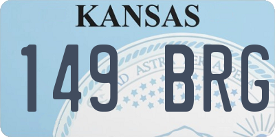 KS license plate 149BRG