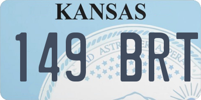 KS license plate 149BRT