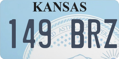 KS license plate 149BRZ