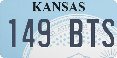 KS license plate 149BTS