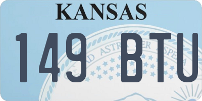 KS license plate 149BTU