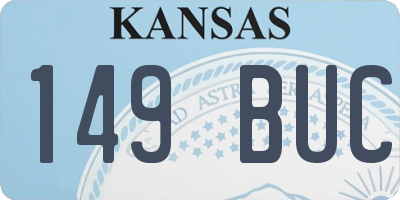 KS license plate 149BUC