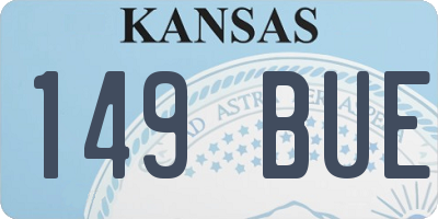 KS license plate 149BUE