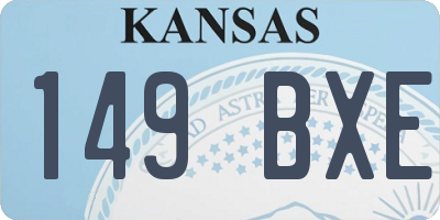 KS license plate 149BXE