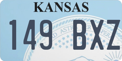 KS license plate 149BXZ