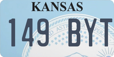 KS license plate 149BYT