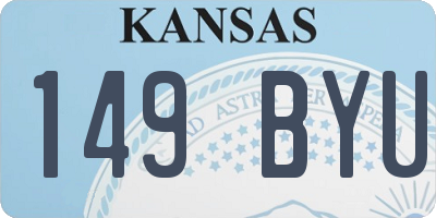 KS license plate 149BYU