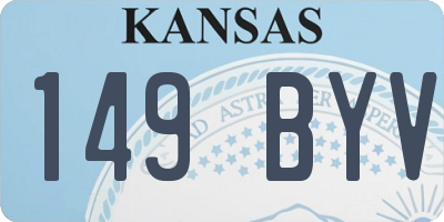 KS license plate 149BYV