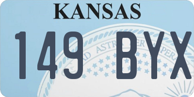 KS license plate 149BYX